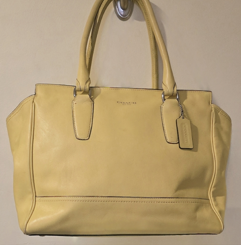 Coach Legacy Candace Carryal Tote Bag. Yellow